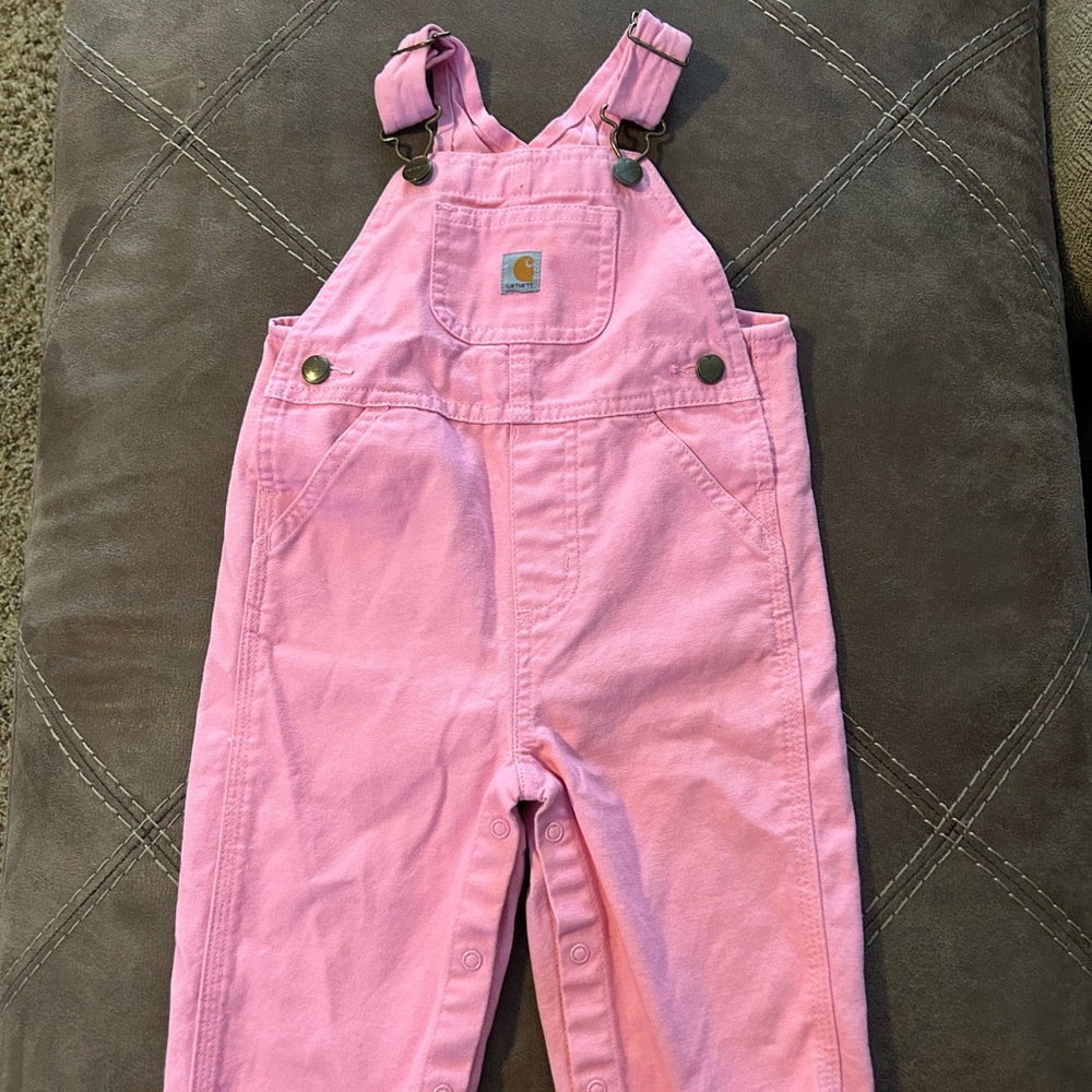 Infant girls Carhartt overall.